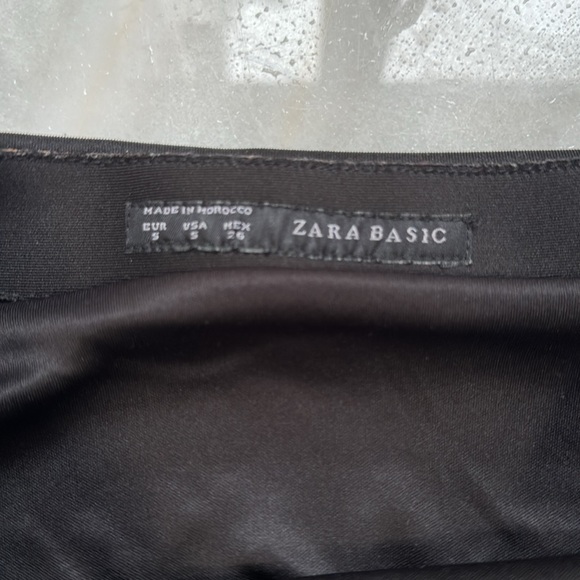 Zara Black & Tan Color Block Skirt - Picture 4 of 4